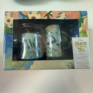NIB Disney Store Japan Alice in Wonderland 70th Anniversary Cream and Sugar Set